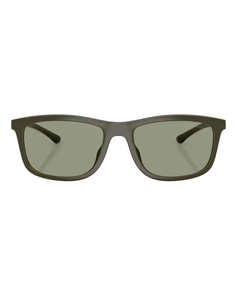 Emporio Armani Sonnenbrille mit eckigem Gestell - Grün Grün