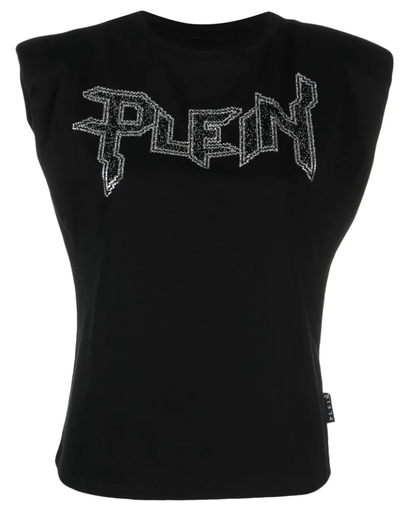 Philipp Plein Tanktop mit Logo-Verzierung - Schwarz Schwarz