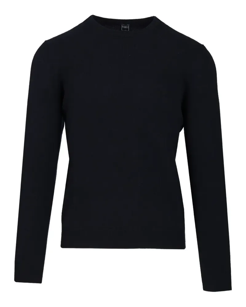 Fedeli Kaschmirpullover mit rundem Ausschnitt - Blau Blau