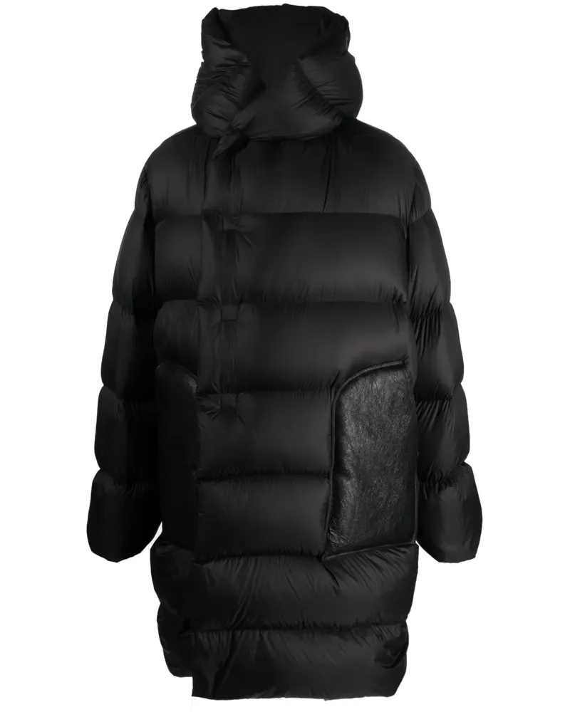 Rick Owens Gesteppter Mantel - Schwarz Schwarz