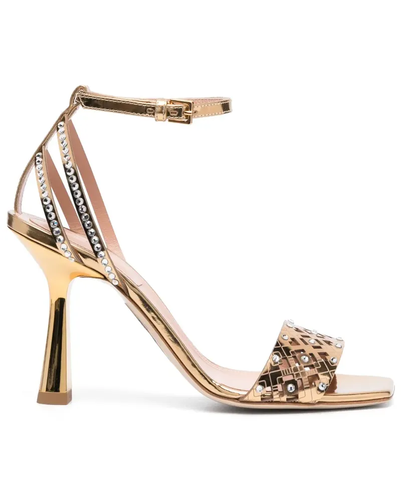 Alberta Ferretti Sandalen mit Kristallen - Gold Gold