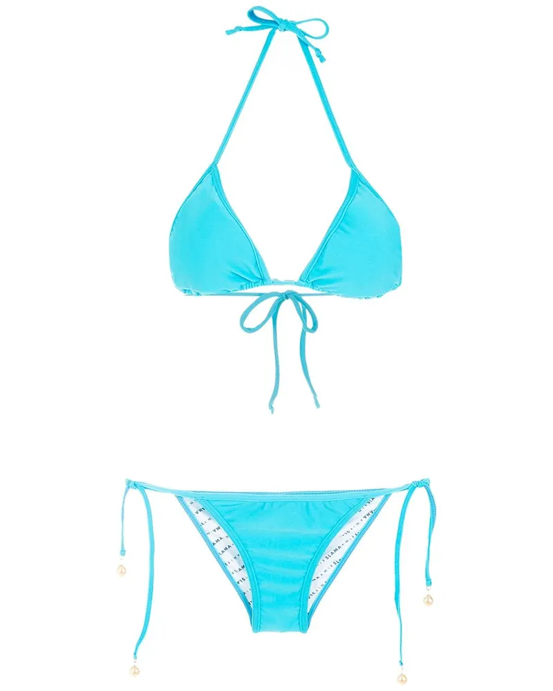 Amir Slama Triangel-Bikini mit Neckholder - Blau Blau