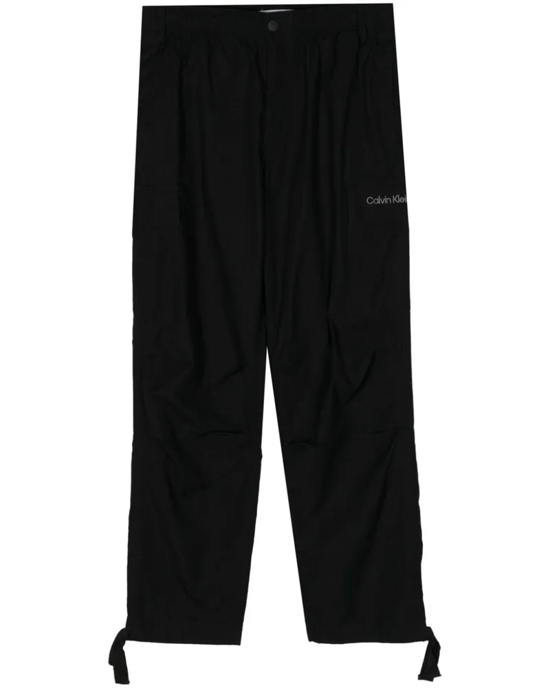 Calvin Klein Essential Cargohose mit Stretchbund - Schwarz Schwarz