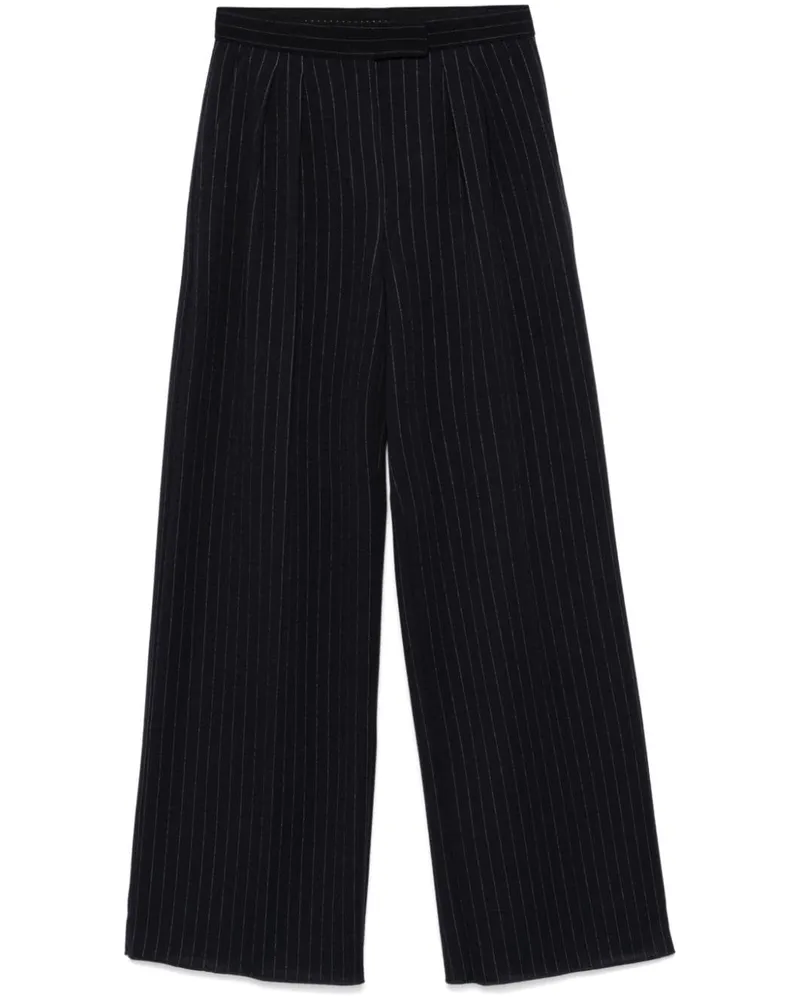 Max Mara Hose mit Nadelstreifen - Blau Blau