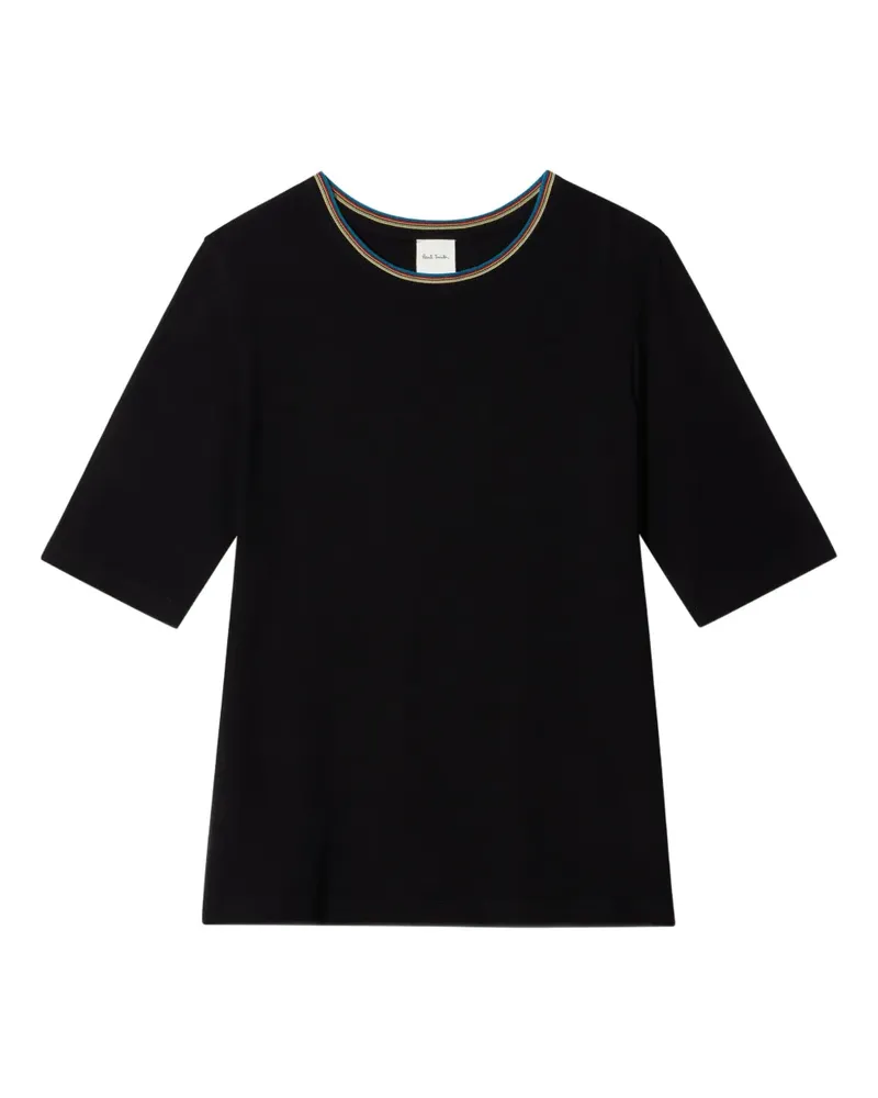 Paul Smith T-Shirt mit Streifendetails - Schwarz Schwarz