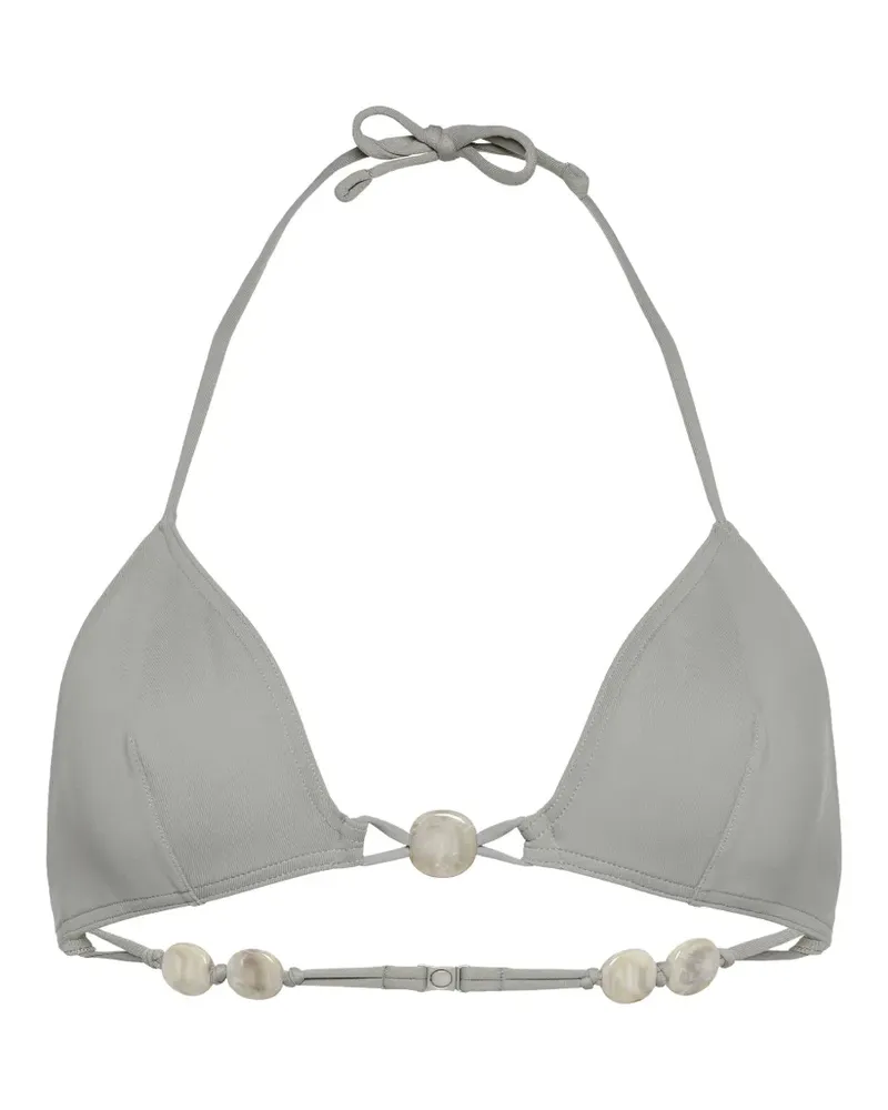 Eres Alva Triangel-Bikinioberteil mit Perlendetail - Grau Grau