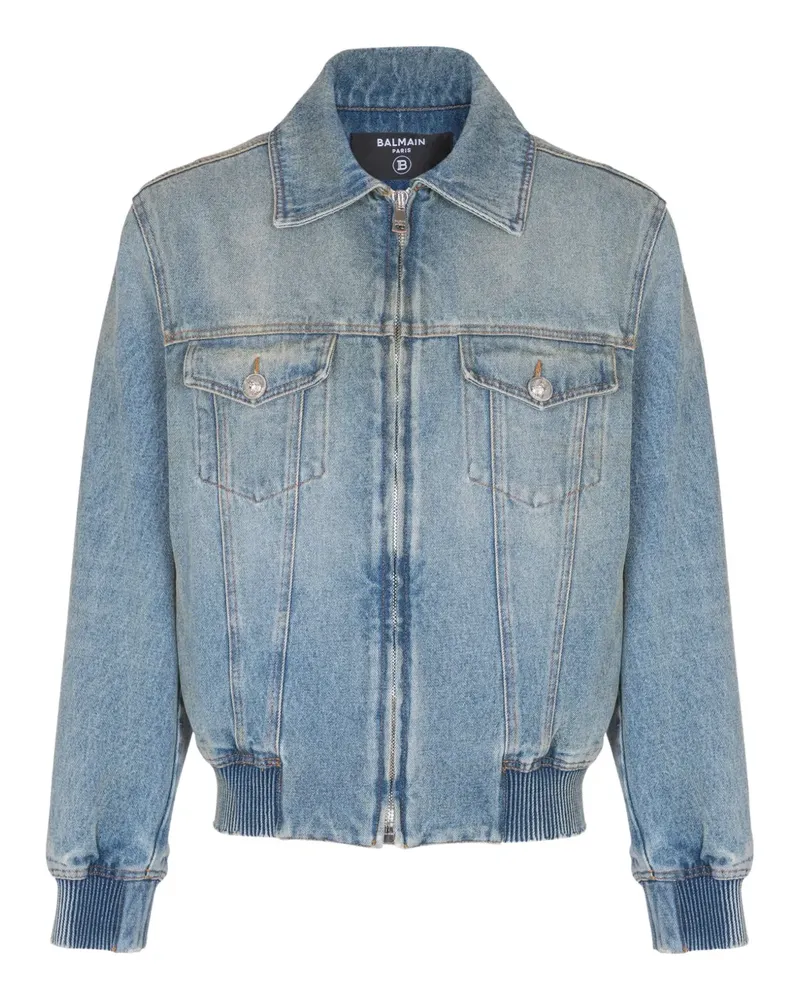 Balmain Jacke aus Baumwolle - Blau Blau