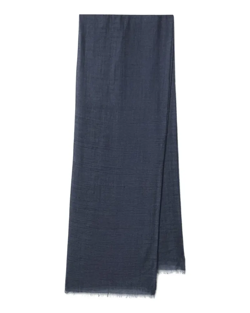 Loro Piana Brina Schal mit Fransen - Blau Blau