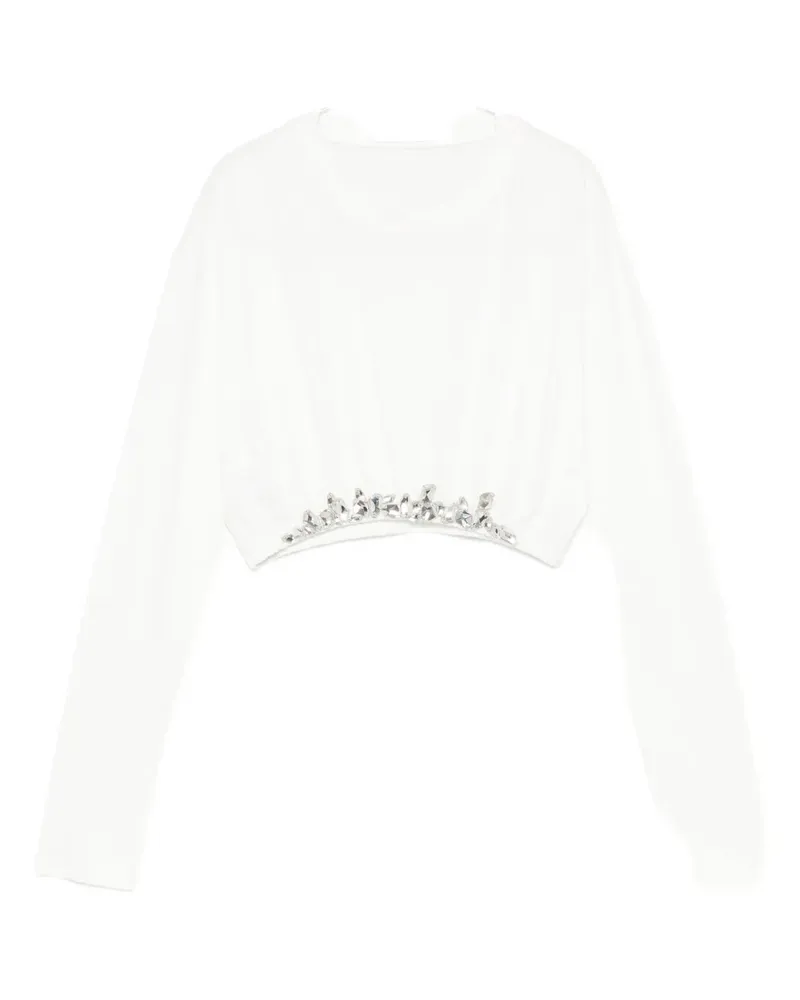 Area crystal-embellished sweater - Weiß Weiß
