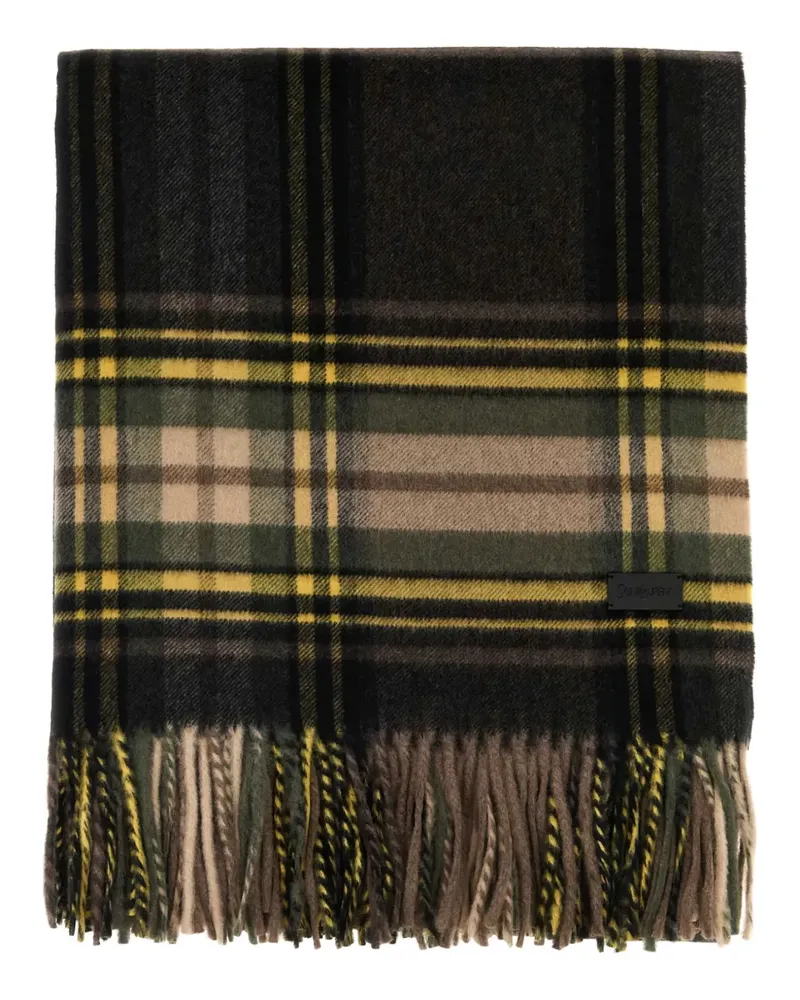 Saint Laurent Karierter Schal mit Fransen - Braun Braun