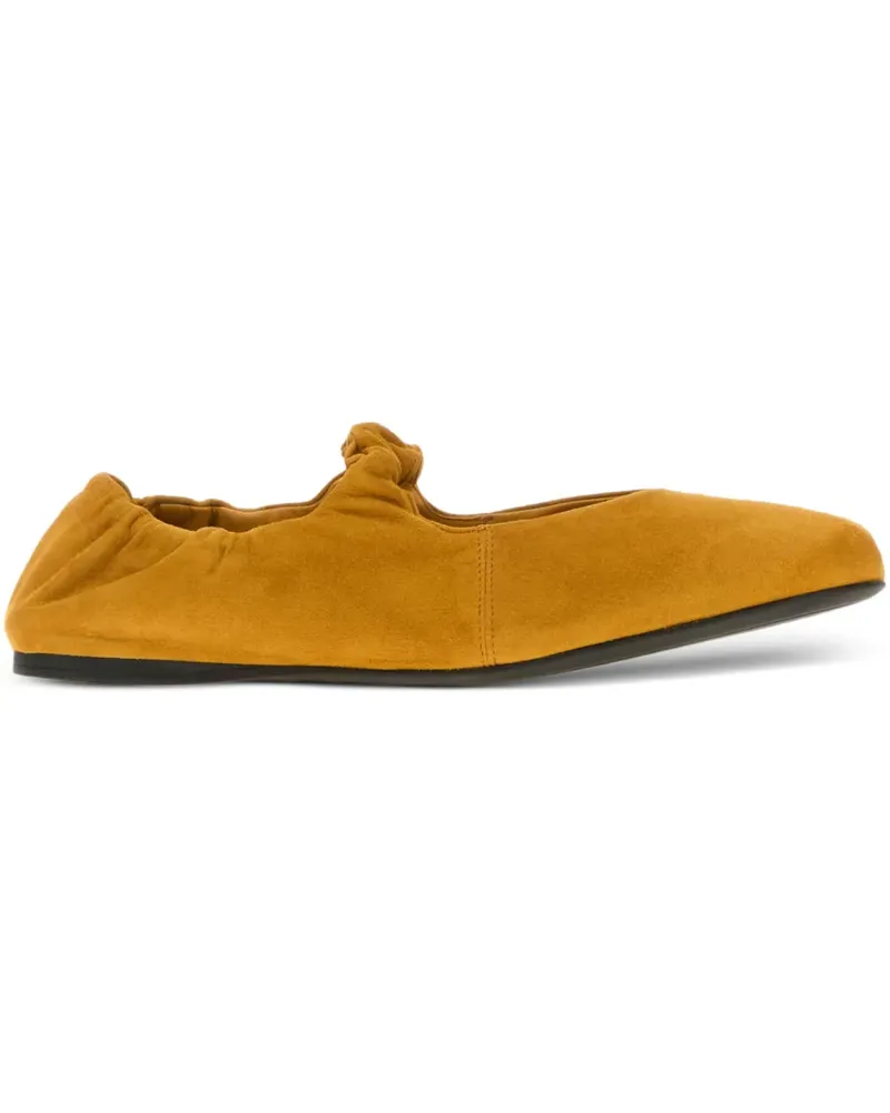 Miu Miu Ballerinas mit gerafftem Knoten - Gelb Gelb