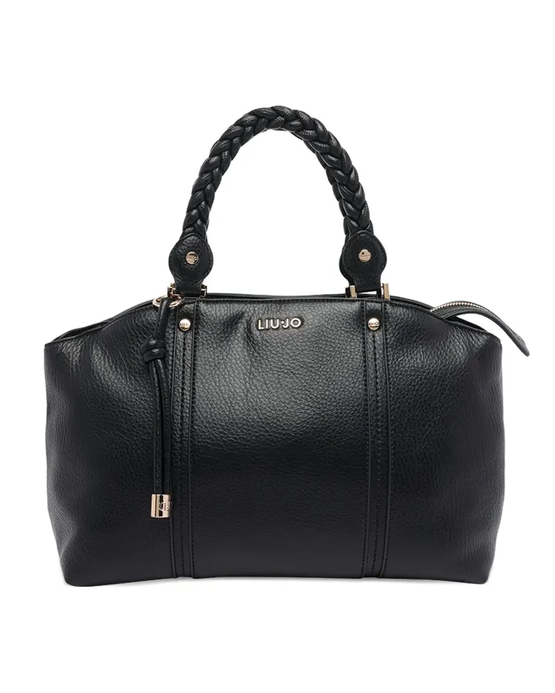 Liu Jo Satchel-Tasche mit Flechtgriff - Schwarz Schwarz