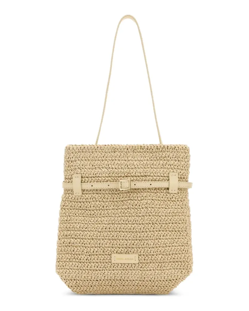 Manu Atelier Tote du Jour Tote Bag aus Raffiabast - Nude Nude