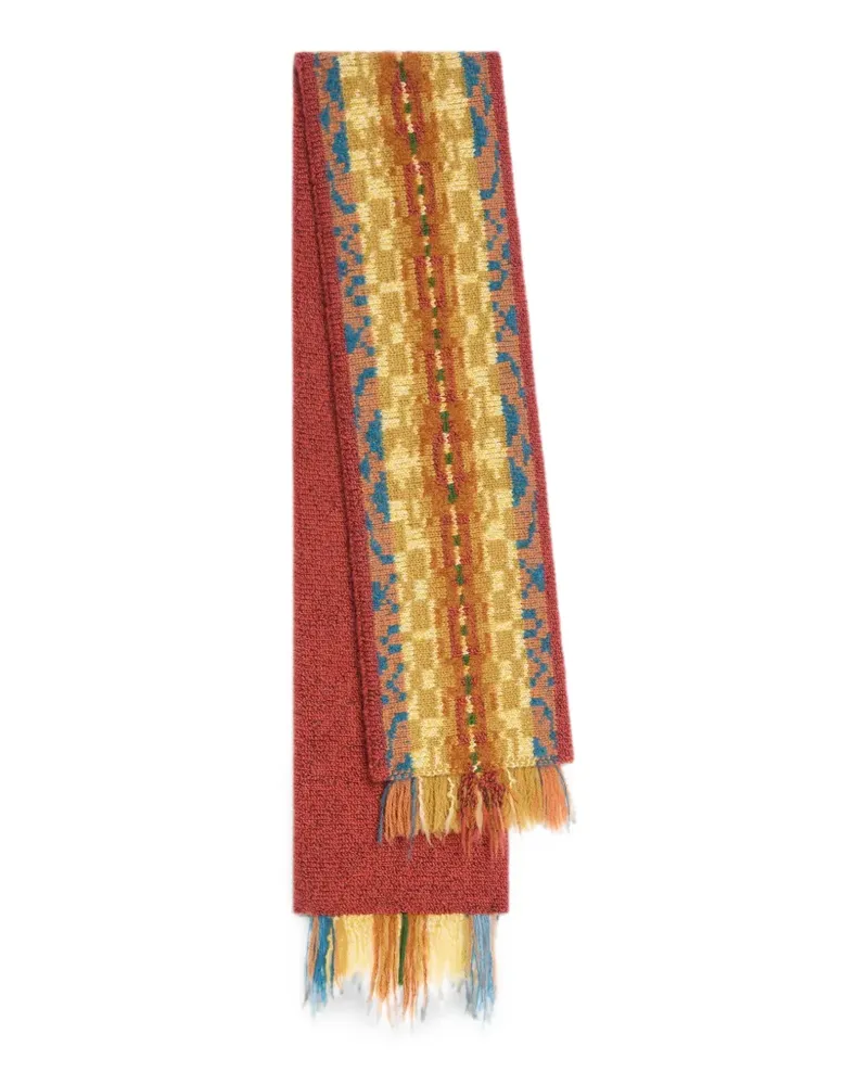 Dries van Noten Schal mit Jacquardmuster - Rot Rot