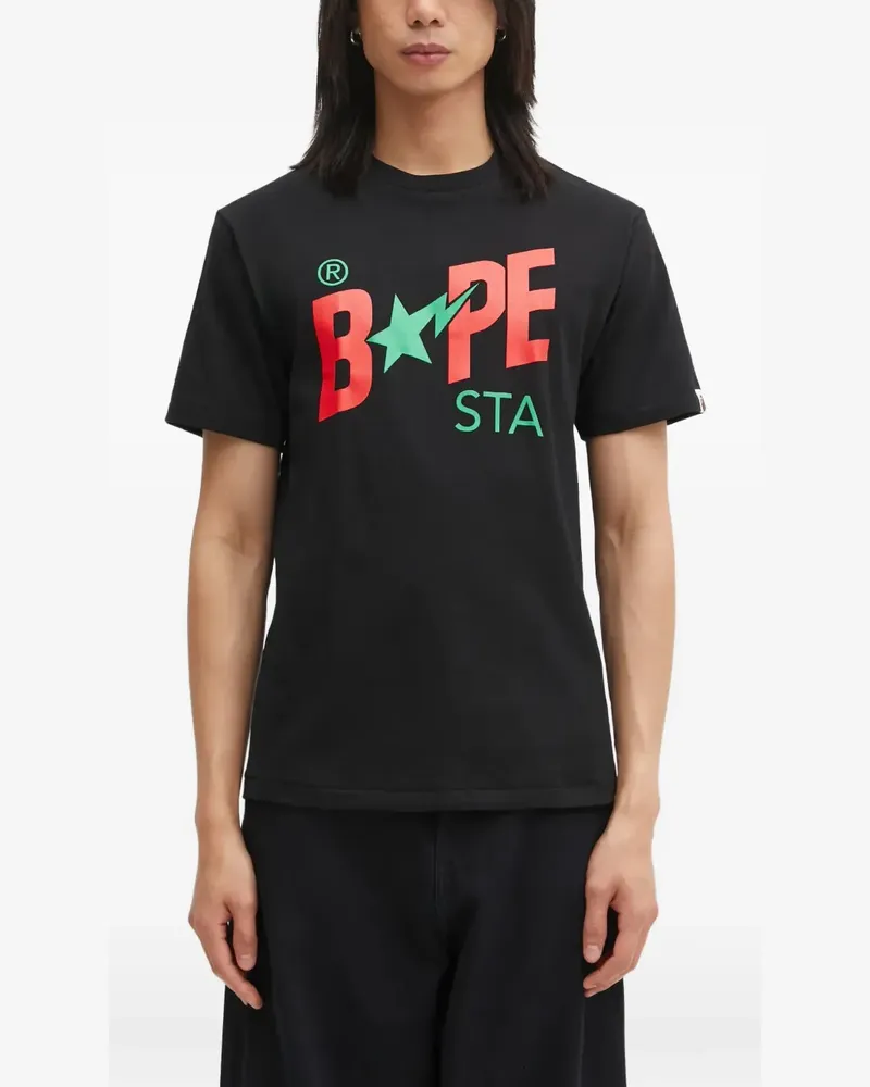 BAPE T-Shirt mit Stern-Print - Schwarz Schwarz