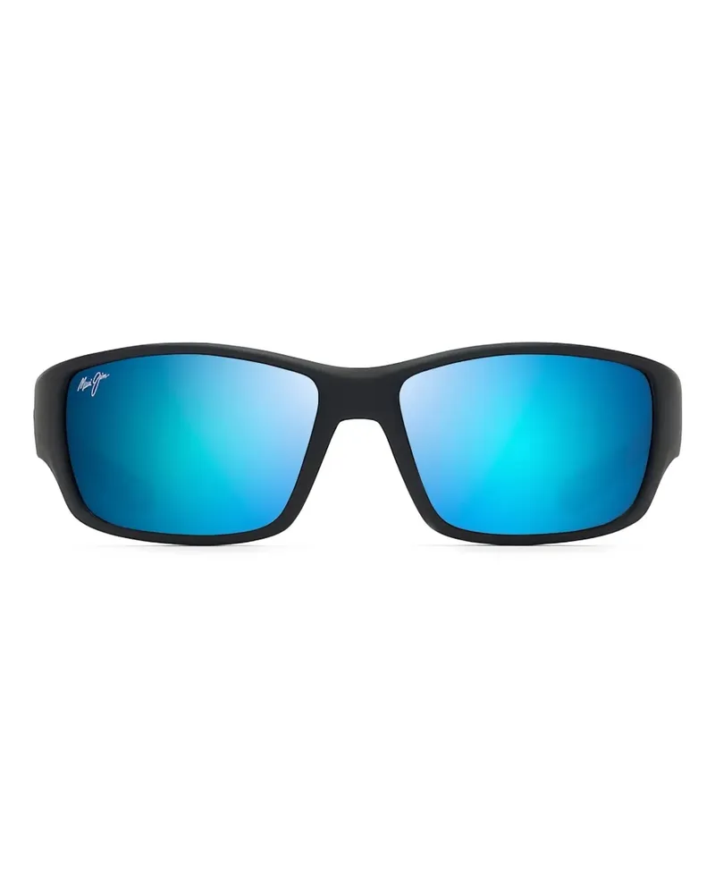 Maui Jim Sonnenbrille mit eckigem Gestell - Schwarz Schwarz