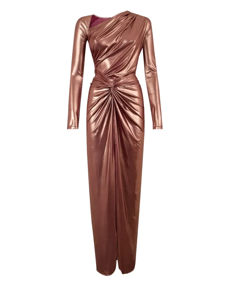 LAPOINTE Langärmeliges Maxikleid mit Raffungen - Rosa Rosa