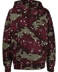 Kitsuné Hoodie mit Camouflagemuster Rot