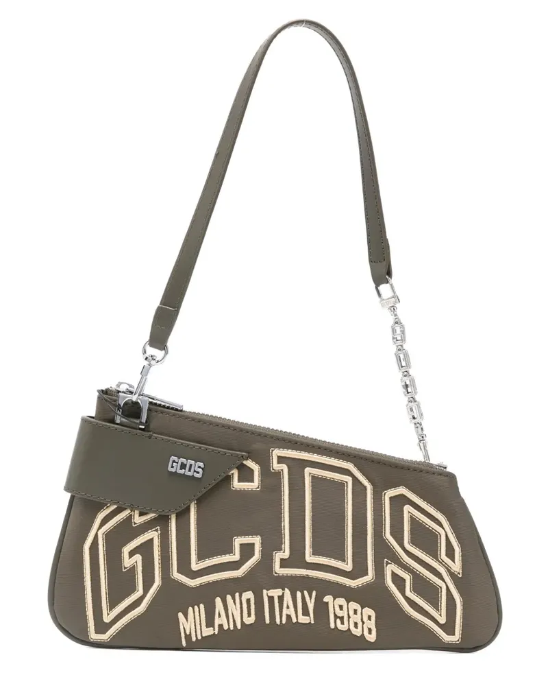 GCDS Schultertasche mit Logo-Applikation - Grün Grün