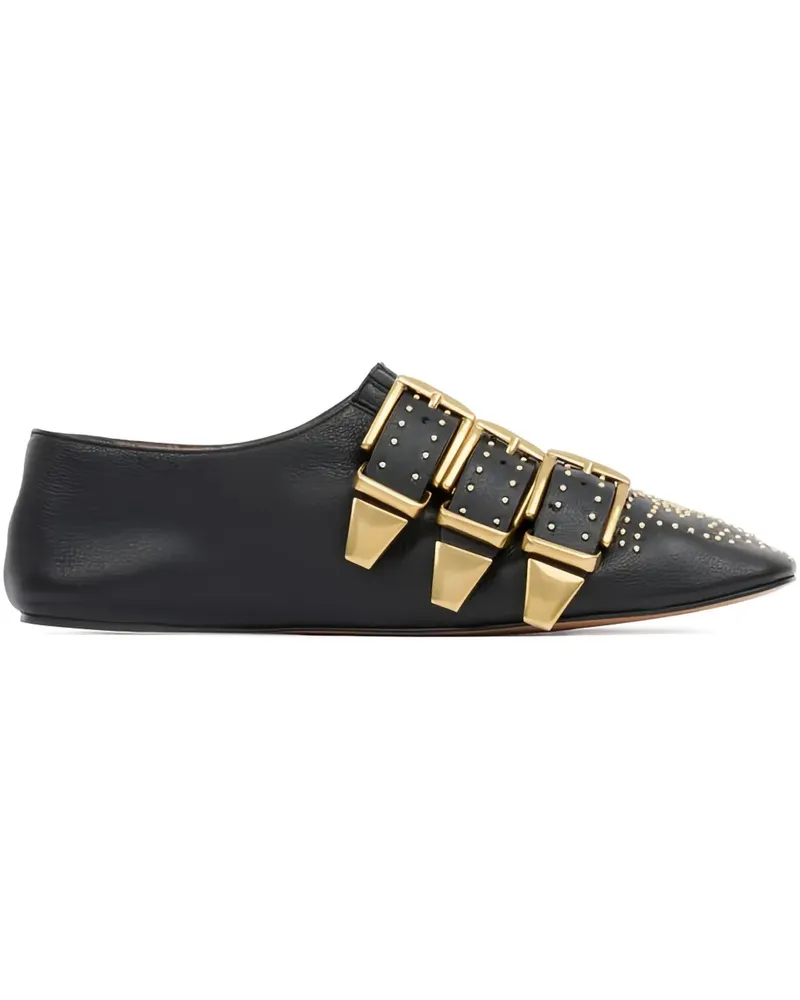 Chloé Flache Susanna Pumps mit Nieten - Schwarz Schwarz