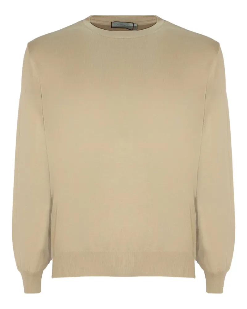Canali Pullover mit Rundhalsausschnitt - Nude Nude