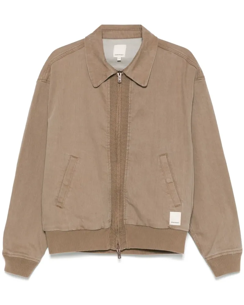 Emporio Armani Klassische Jeansjacke - Braun Braun
