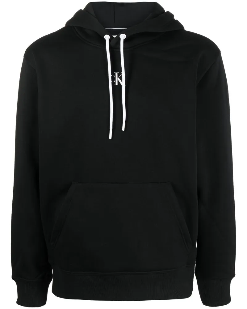 Calvin Klein Hoodie mit Logo-Print Schwarz