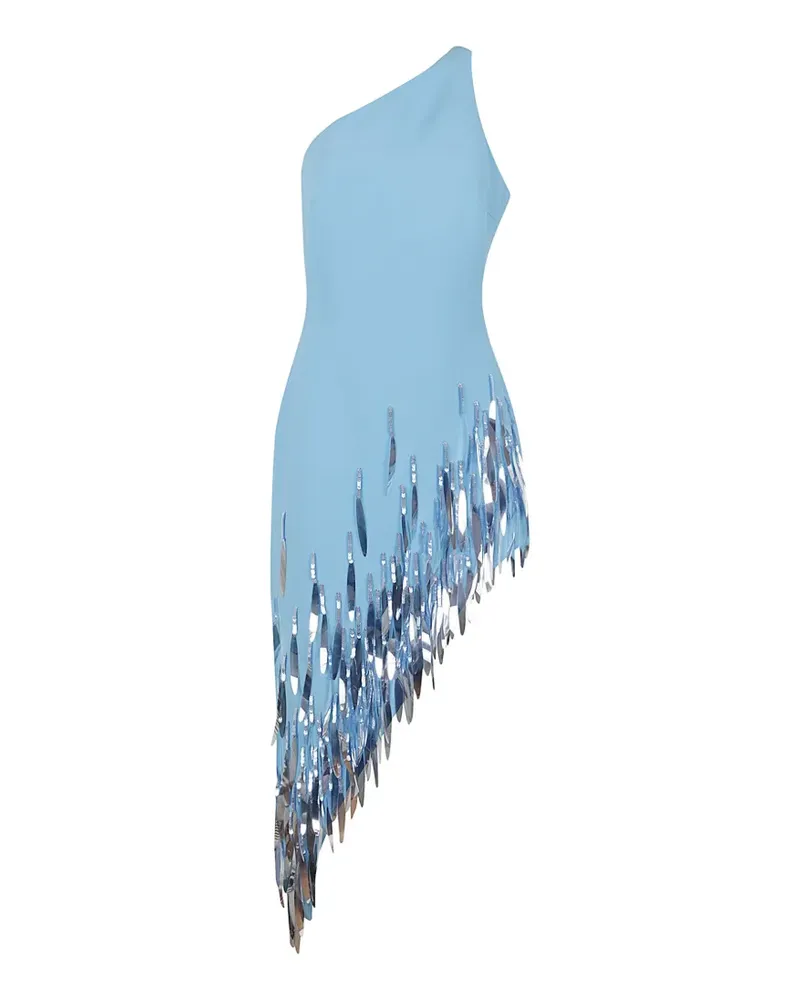 David Koma sequin-embellished asymmetrical mini dress - Blau Blau