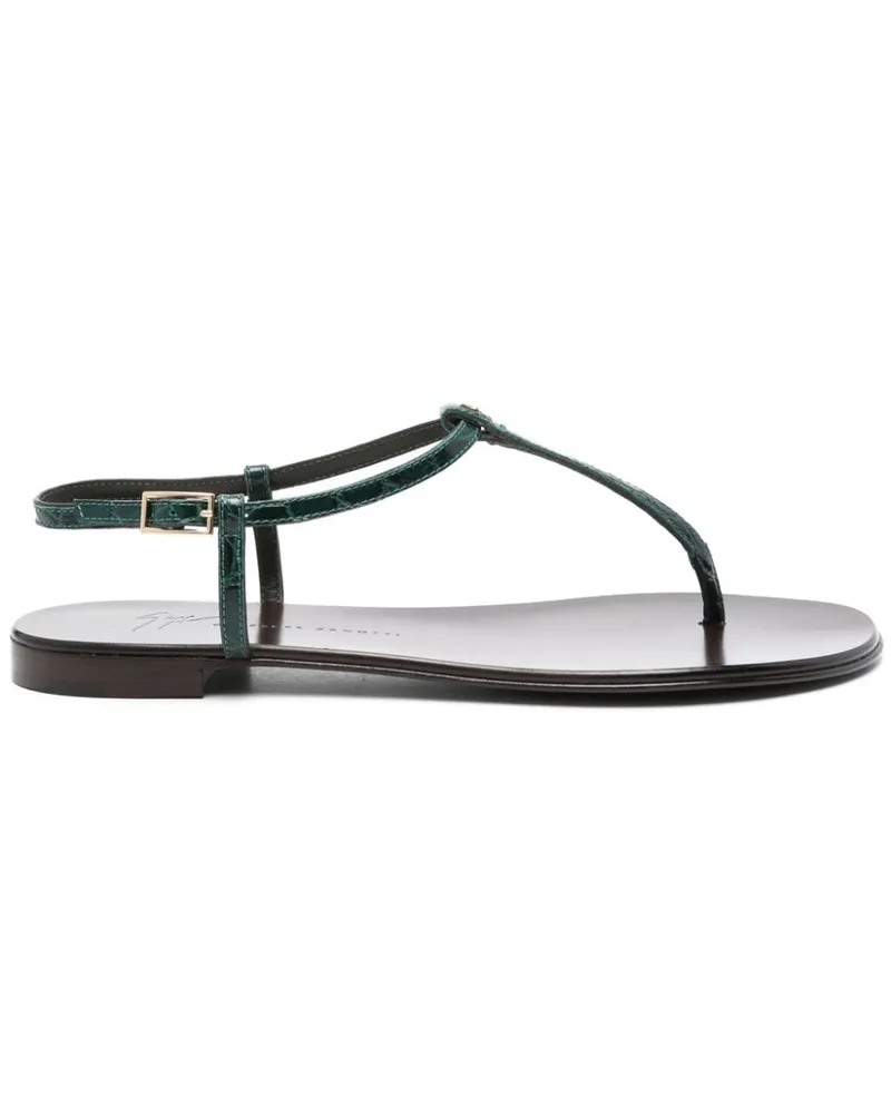 Giuseppe Zanotti Sandalen mit Kroko-Effekt Grün