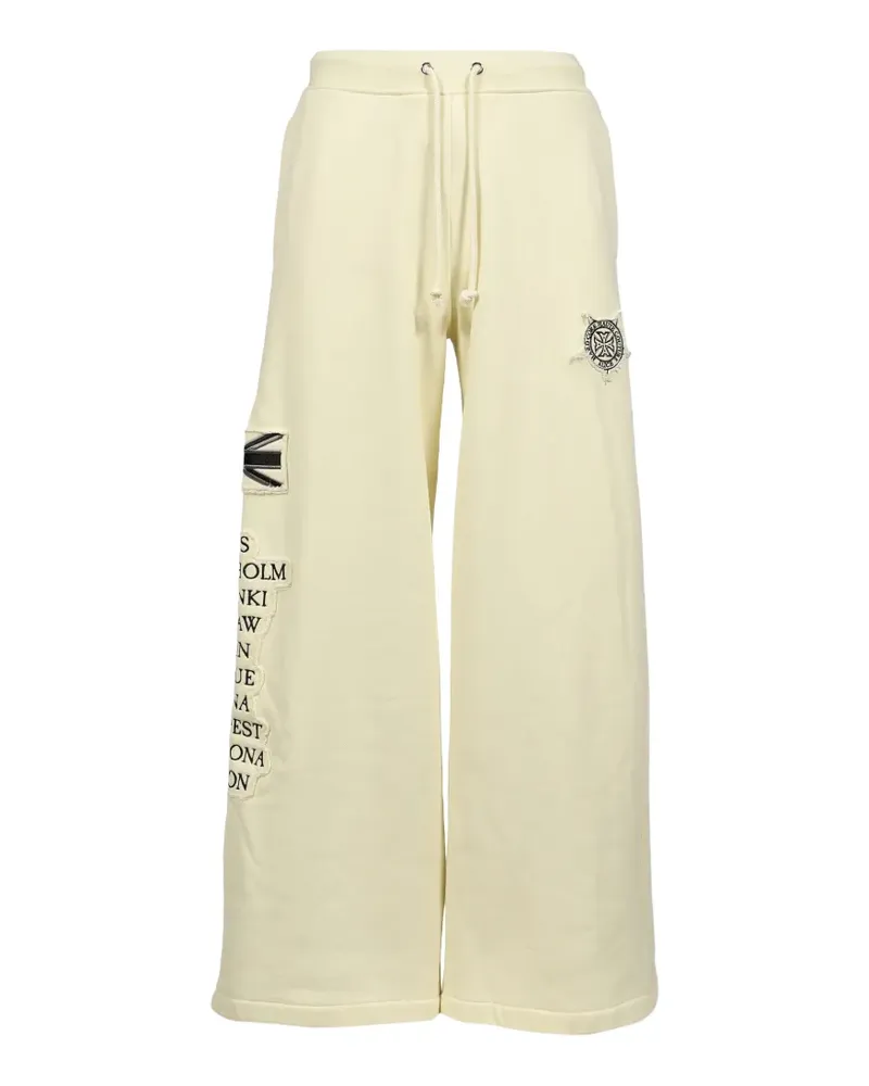 N.HOOLYWOOD patched track pants - Nude Nude