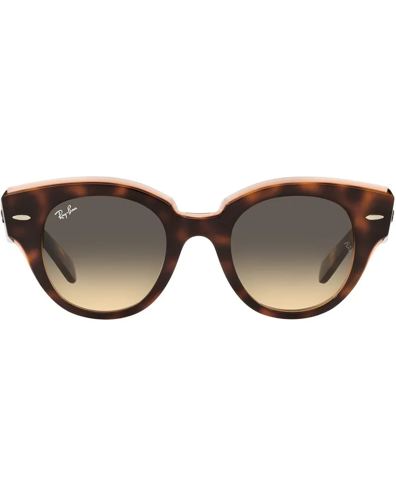 Ray Ban Sonnenbrille mit rundem Gestell - Braun Braun