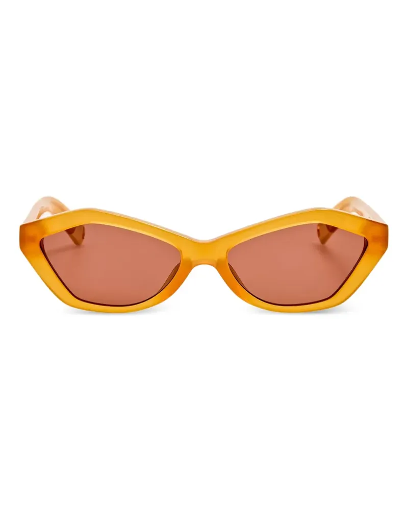 Jacquemus Bambino Sonnenbrille mit geometrischem Gestell - Gelb Gelb