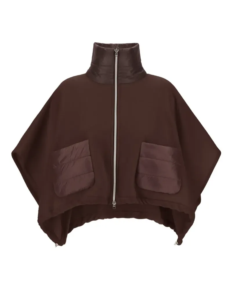 Herno Resort kimono-sleeve poncho - Braun Braun