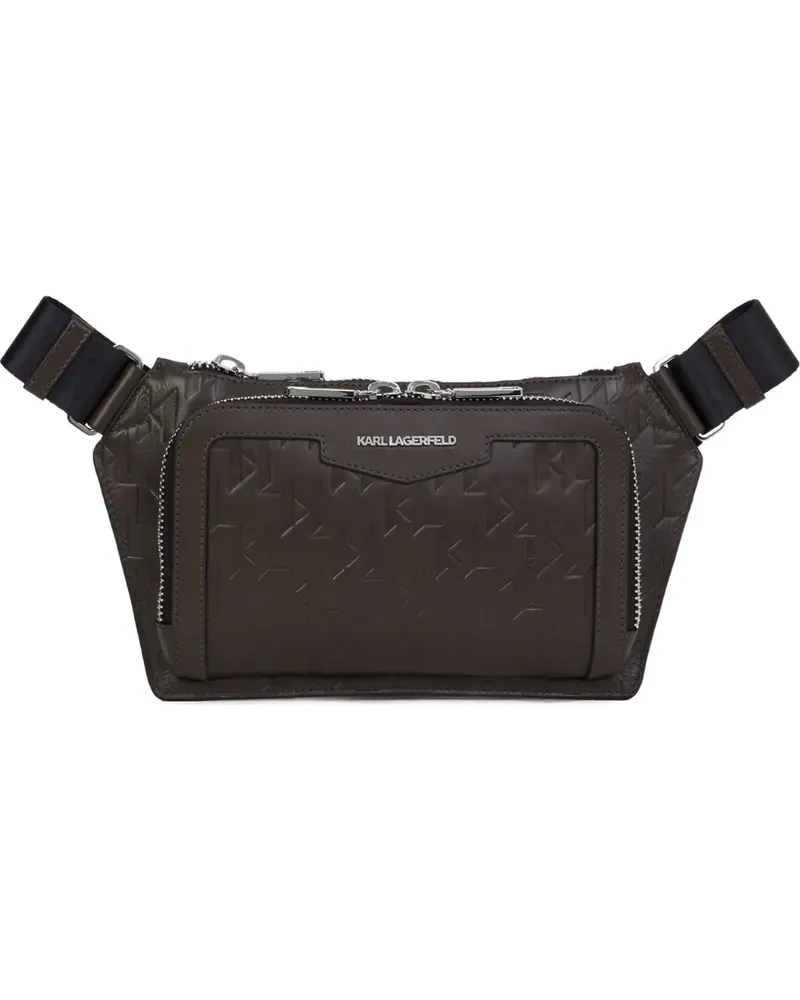 Karl Lagerfeld Loom Gürteltasche mit Prägung - Braun Braun