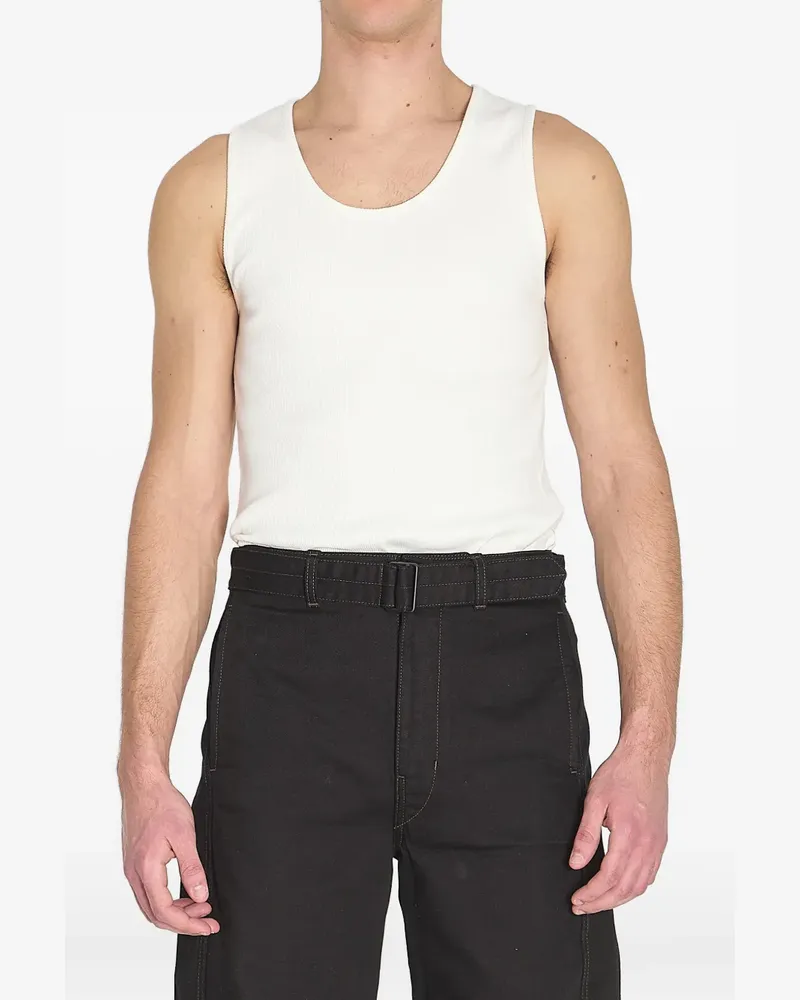 Christophe Lemaire ribbed tank top - Weiß Weiß