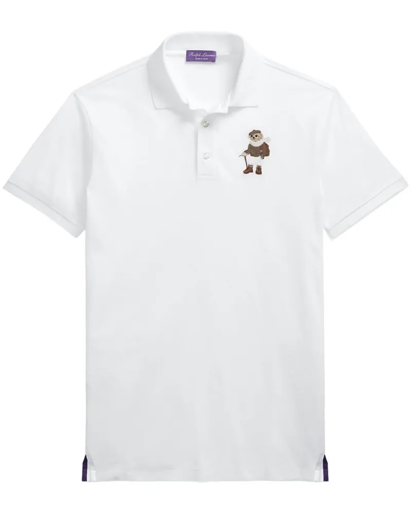 Ralph Lauren Schmales Poloshirt mit Polo Bear - Weiß Weiß