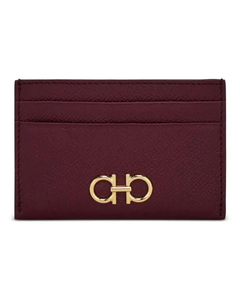Ferragamo Gancini Kartenetui aus Leder - Rot Rot