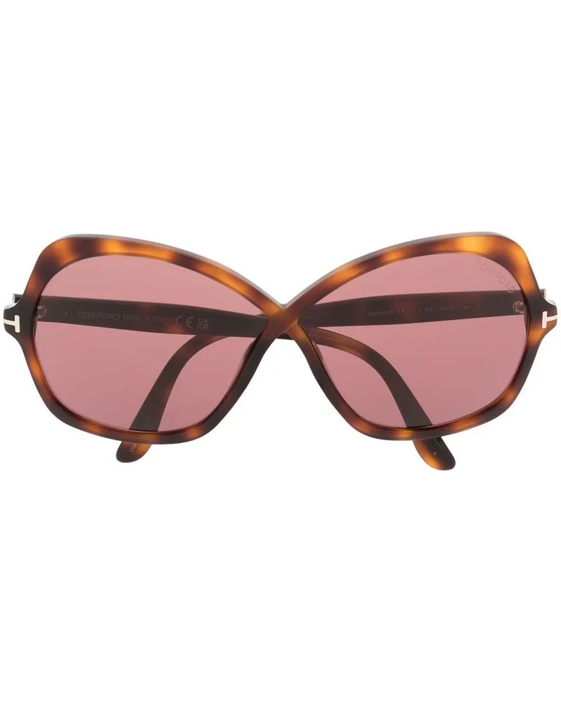 Tom Ford Oversized-Sonnenbrille in Schildpattoptik - Braun Braun