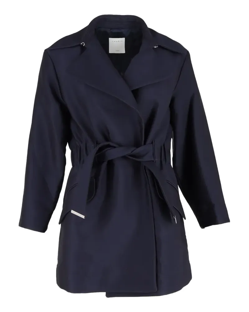 Sandro Marius belted coat - Blau Blau
