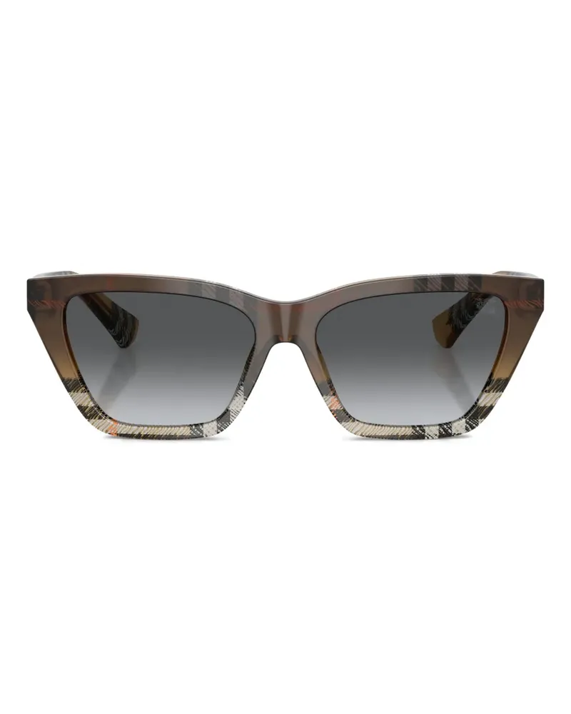 Burberry Karierte Cat-Eye-Sonnenbrille - Nude Nude