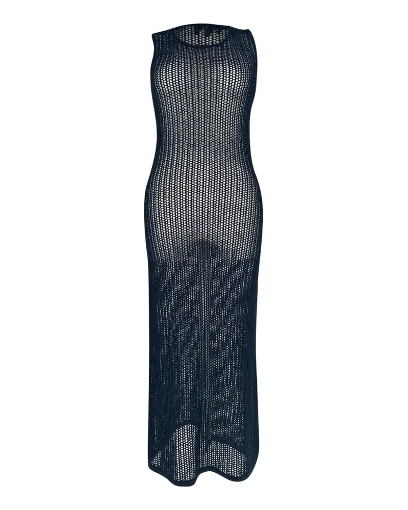 Theory 2020s Häkelkleid mit Lochstrickmuster - Blau Blau