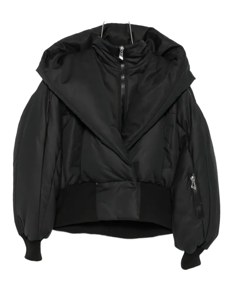 ATTICO high-collar padded jacket - Schwarz Schwarz