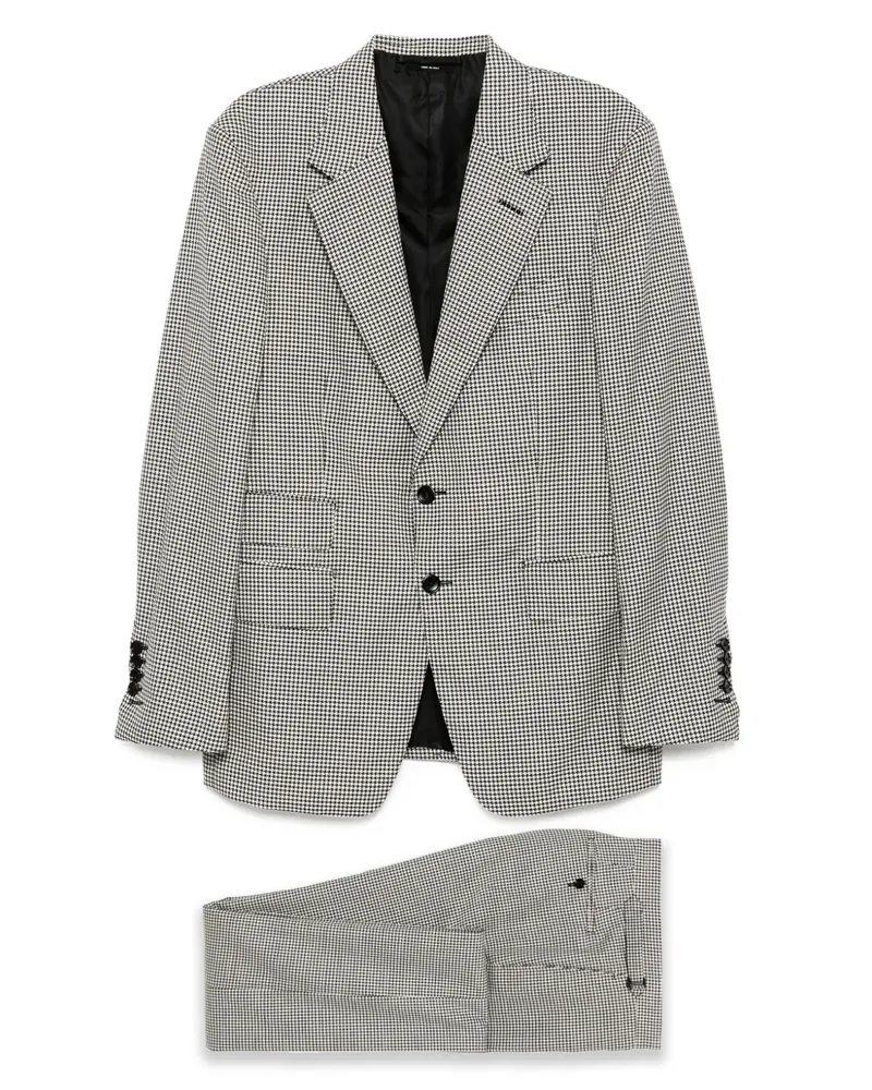 Tom Ford Anzug mit Hahnentrittmuster - Schwarz Schwarz