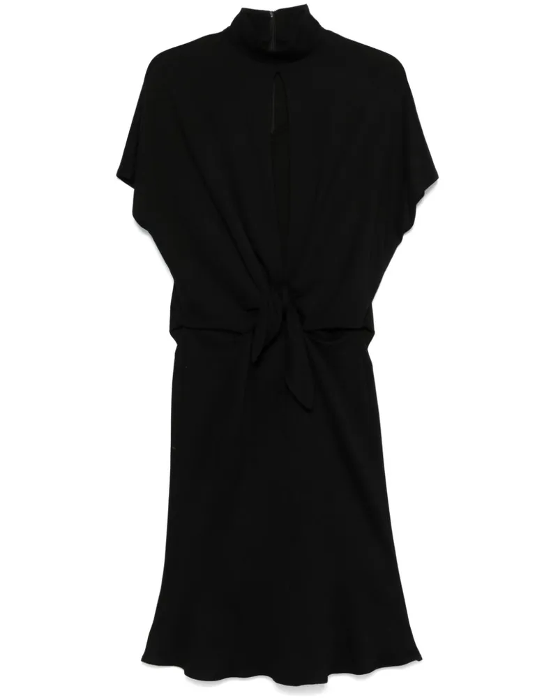Roberto Cavalli Midikleid mit Knotendetail - Schwarz Schwarz