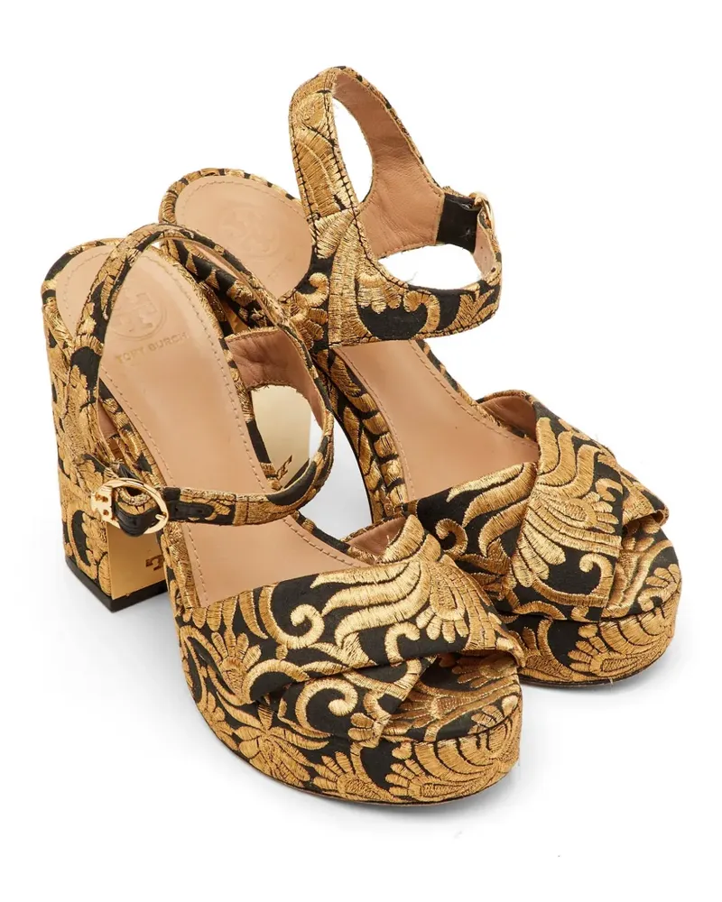 Tory Burch Maritine brocade sandals - Gold Gold