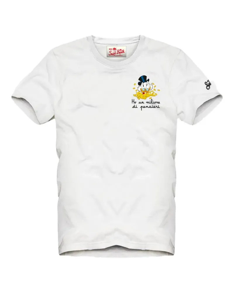 MC2 Saint Barth Portofino EMB T-Shirt mit Print - Weiß Weiß