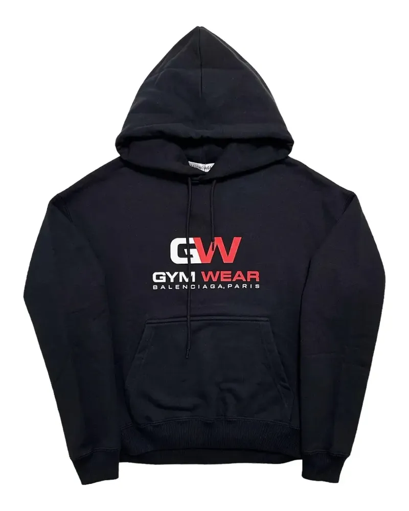 Balenciaga Gym Wear logo-print hoodie - Schwarz Schwarz