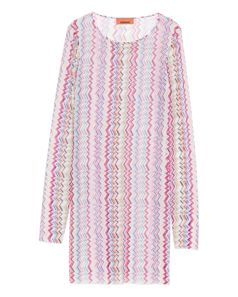 Missoni Minikleid mit Zickzackmuster - Weiß Weiß