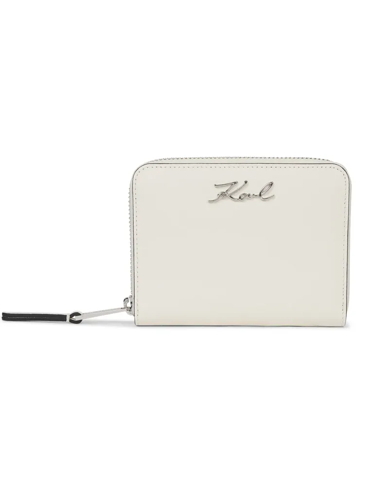 Karl Lagerfeld Signature zip-around wallet - Nude Nude