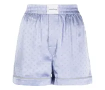 Seidenkleid mit Jacquardmuster - Violett